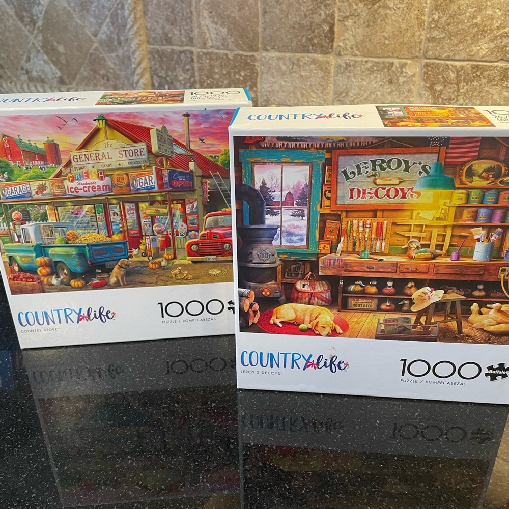 2 1000pc Country Life Puzzles